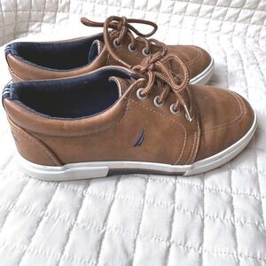 Nautica Boys Casual Brown Logo Shoes Size 1